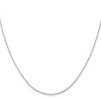 8-Sided Mirror Box Chain Necklace in Sterling Silver