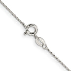 8-Sided Mirror Box Chain Necklace in Sterling Silver