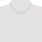 8-Sided Mirror Box Chain Necklace in Sterling Silver