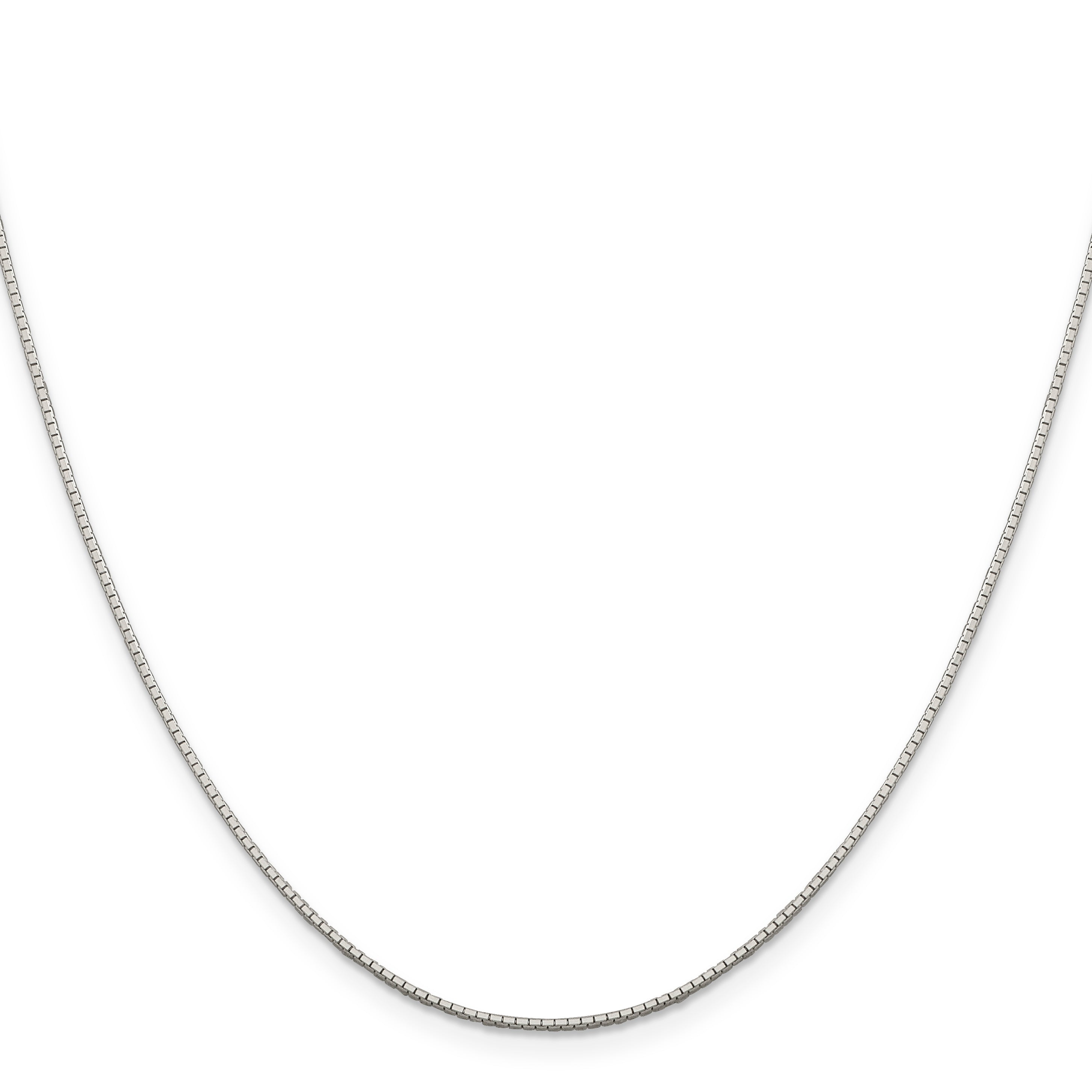 8-Sided Mirror Box Chain Necklace in Sterling Silver Secondary image