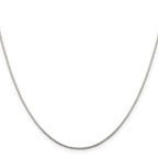 8-Sided Mirror Box Chain Necklace in Sterling Silver