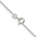 8-Sided Mirror Box Chain Necklace in Sterling Silver