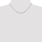 8-Sided Mirror Box Chain Necklace in Sterling Silver