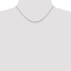 Sophia Jewelers Sterling Silver 8-Sided Mirror Box Chain Necklace