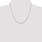 8-Sided Mirror Box Chain Necklace in Sterling Silver