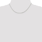 8-Sided Mirror Box Chain Necklace in Sterling Silver, 1.2mm