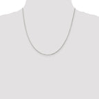 8-Sided Mirror Box Chain Necklace in Sterling Silver, 1.2mm