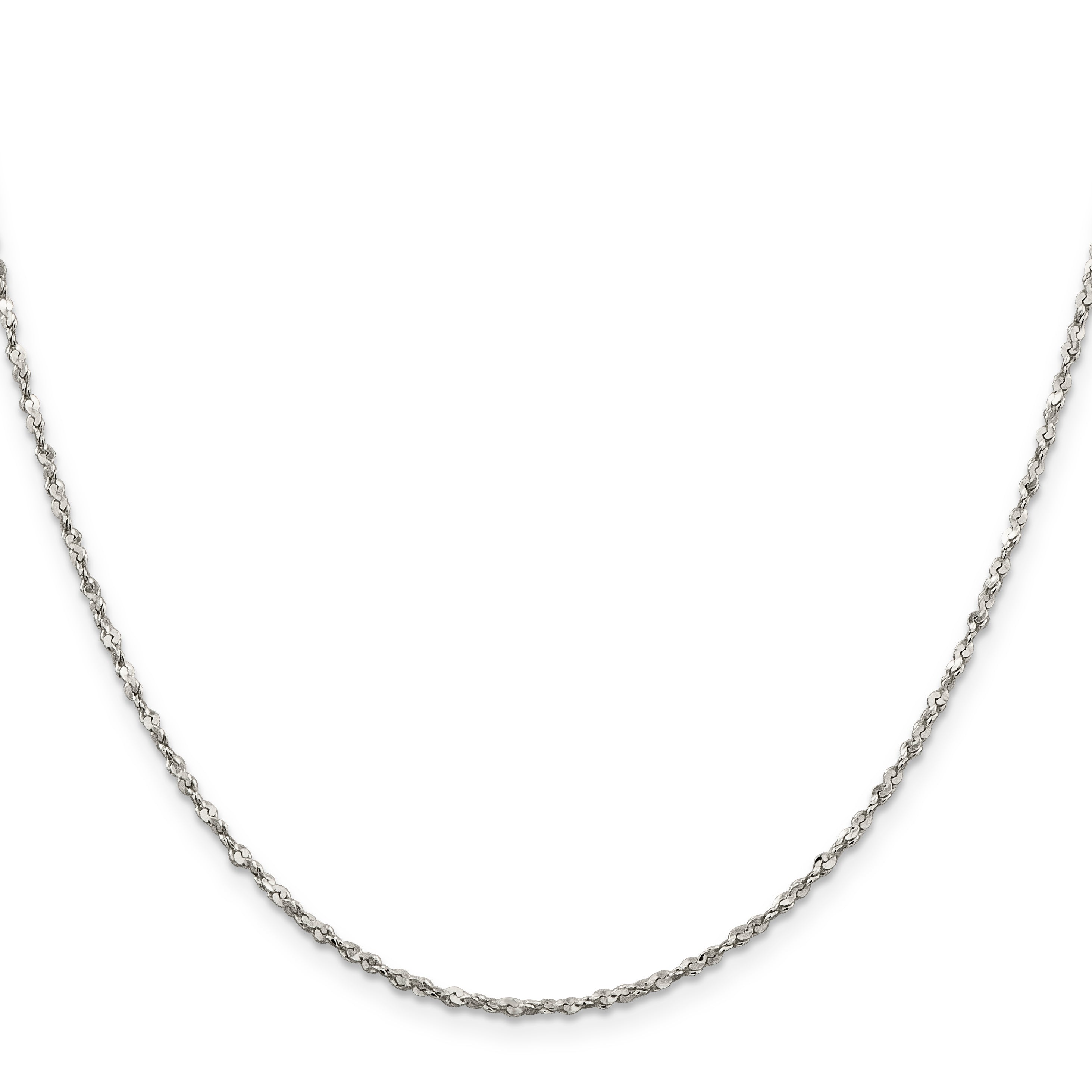 Twisted Serpentine Chain Necklace in Sterling Silver, 1.8mm Secondary image