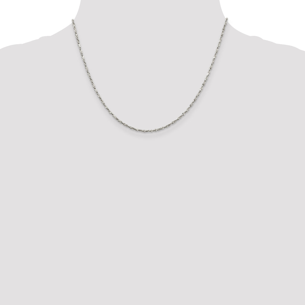 Twisted Serpentine Chain Necklace in Sterling Silver, 1.8mm