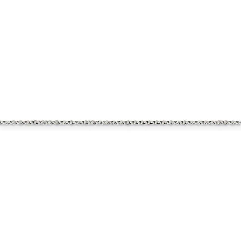 Sterling Silver 925 Polished Cable Necklace Solid Pendant Chain 18
