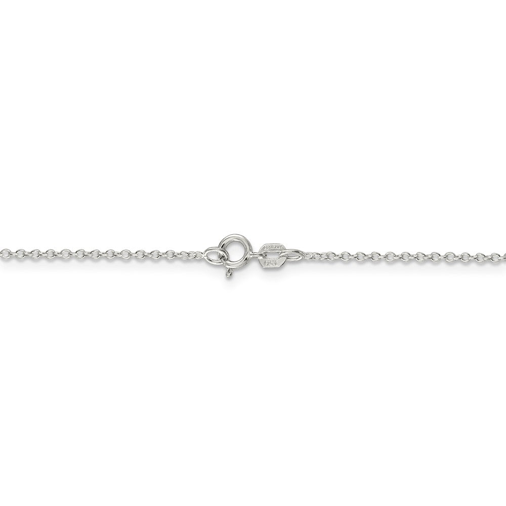 Sterling Silver 925 Polished Cable Necklace Solid Pendant Chain 18