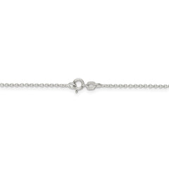Sterling Silver 925 Polished Cable Necklace Solid Pendant Chain 18