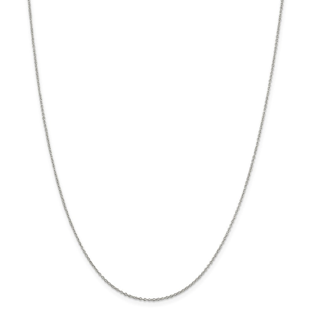 Sterling Silver 925 Polished Cable Necklace Solid Pendant Chain 18