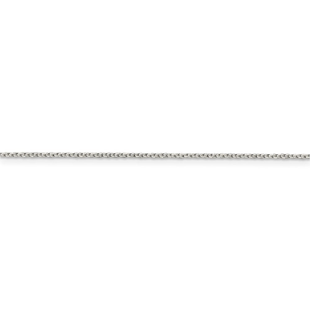 Sophia Jewelers Sterling Silver Diamond-Cut Cable Necklace 18 Polished