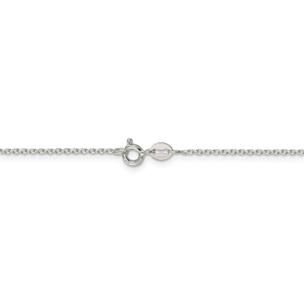 Sophia Jewelers Sterling Silver Diamond-Cut Cable Necklace 18 Polished