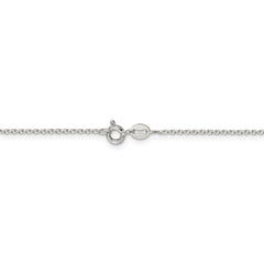 Sophia Jewelers Sterling Silver Diamond-Cut Cable Necklace 18 Polished