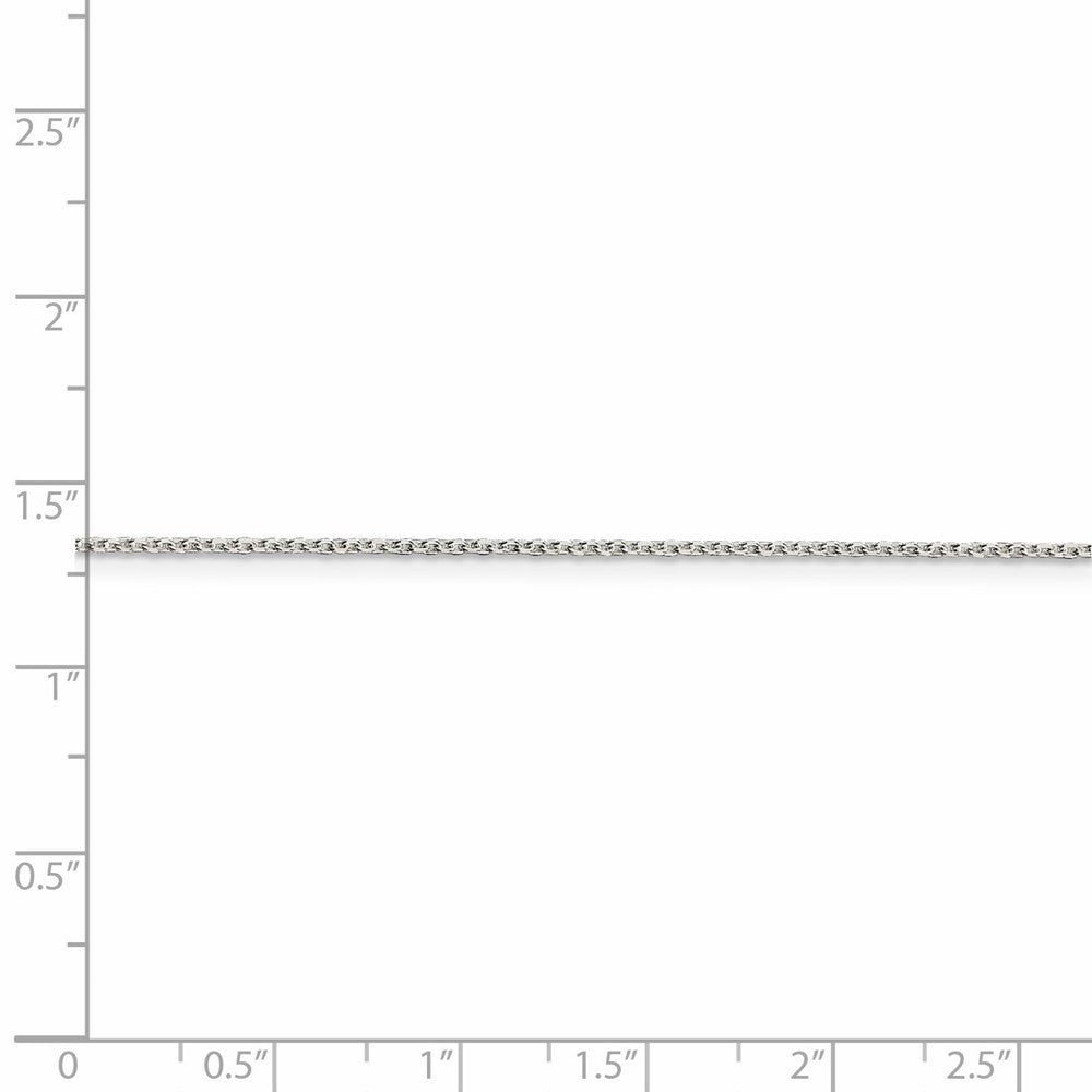 Sophia Jewelers Sterling Silver Diamond-Cut Cable Necklace 18 Polished