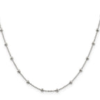 Diamond-Cut Beaded Chain Necklace in Sterling Silver