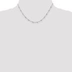 Diamond-Cut Beaded Chain Necklace in Sterling Silver