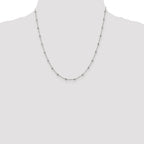 Diamond-Cut Beaded Chain Necklace in Sterling Silver