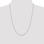Diamond-Cut Beaded Chain Necklace in Sterling Silver