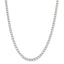 Amore La Vita Sterling Silver Rhodium-plated Polished 5.3mm 7 inch Half Round Wire Curb Chain with Fancy Lobster Clasp Charm Bracelet