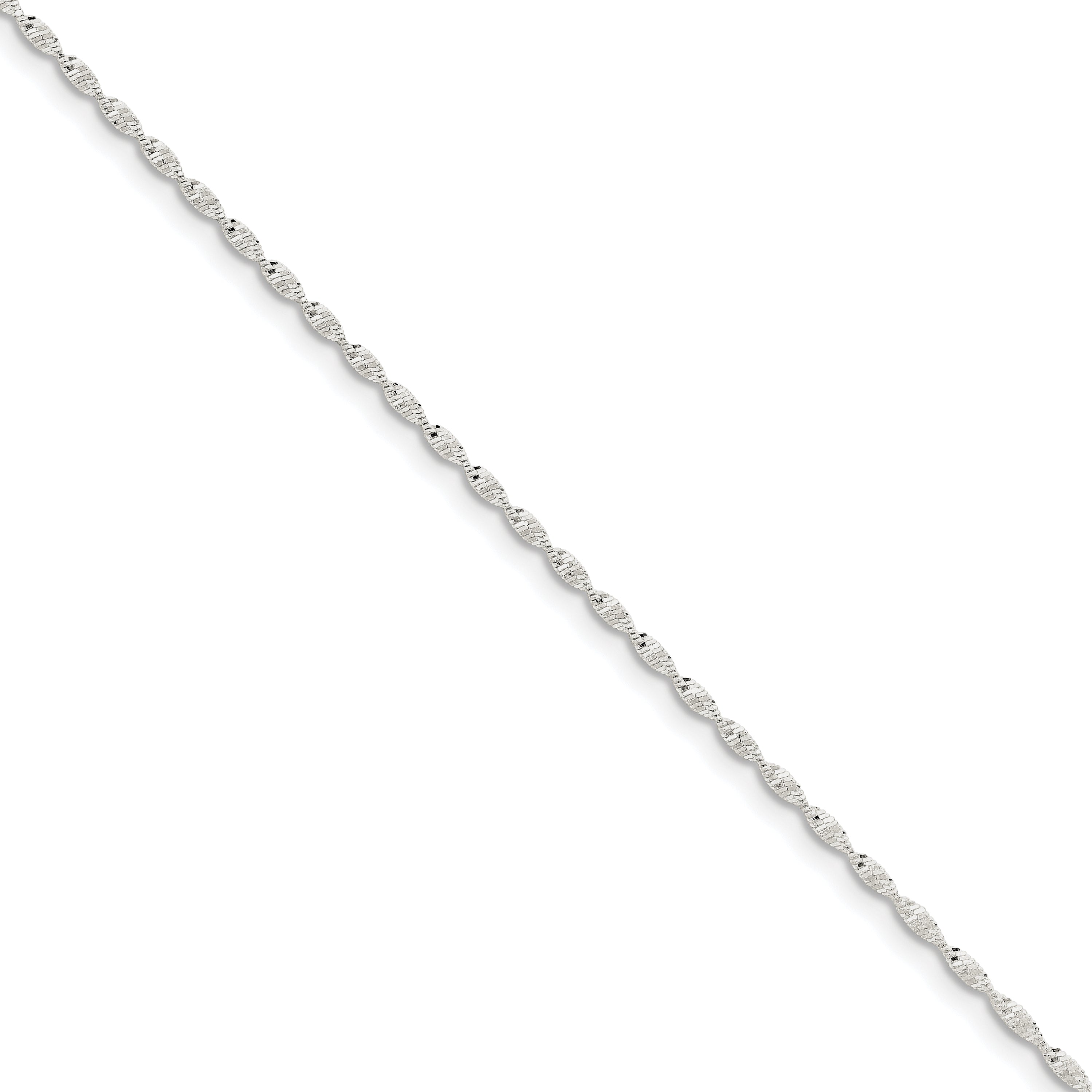 Sterling Silver 1.65mm Twisted Herringbone Chain