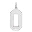 Sterling Silver/Rhodium-plated Polished Number 0 Charm