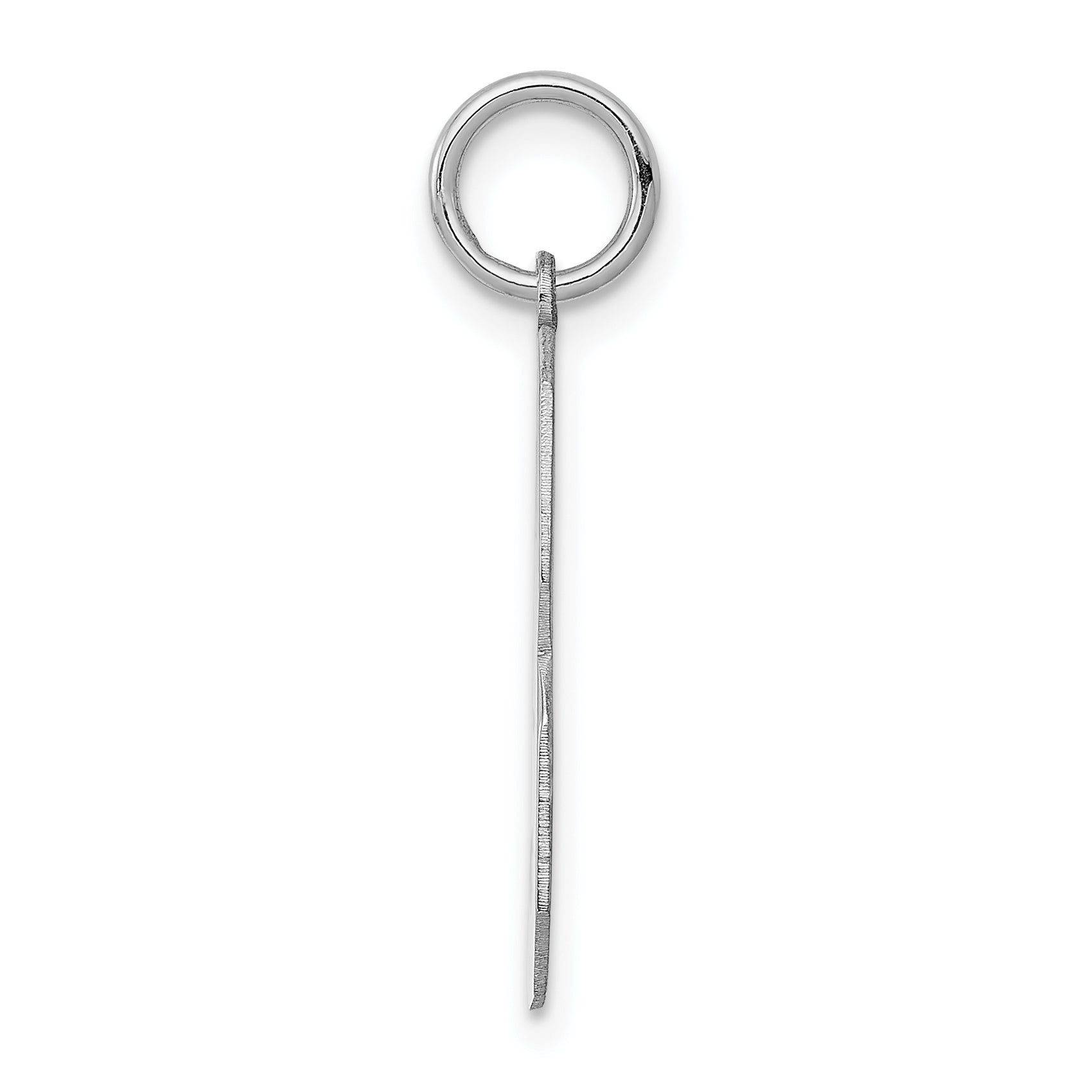 Sterling Silver/Rhodium-plated Polished Number 3 Charm Secondary image