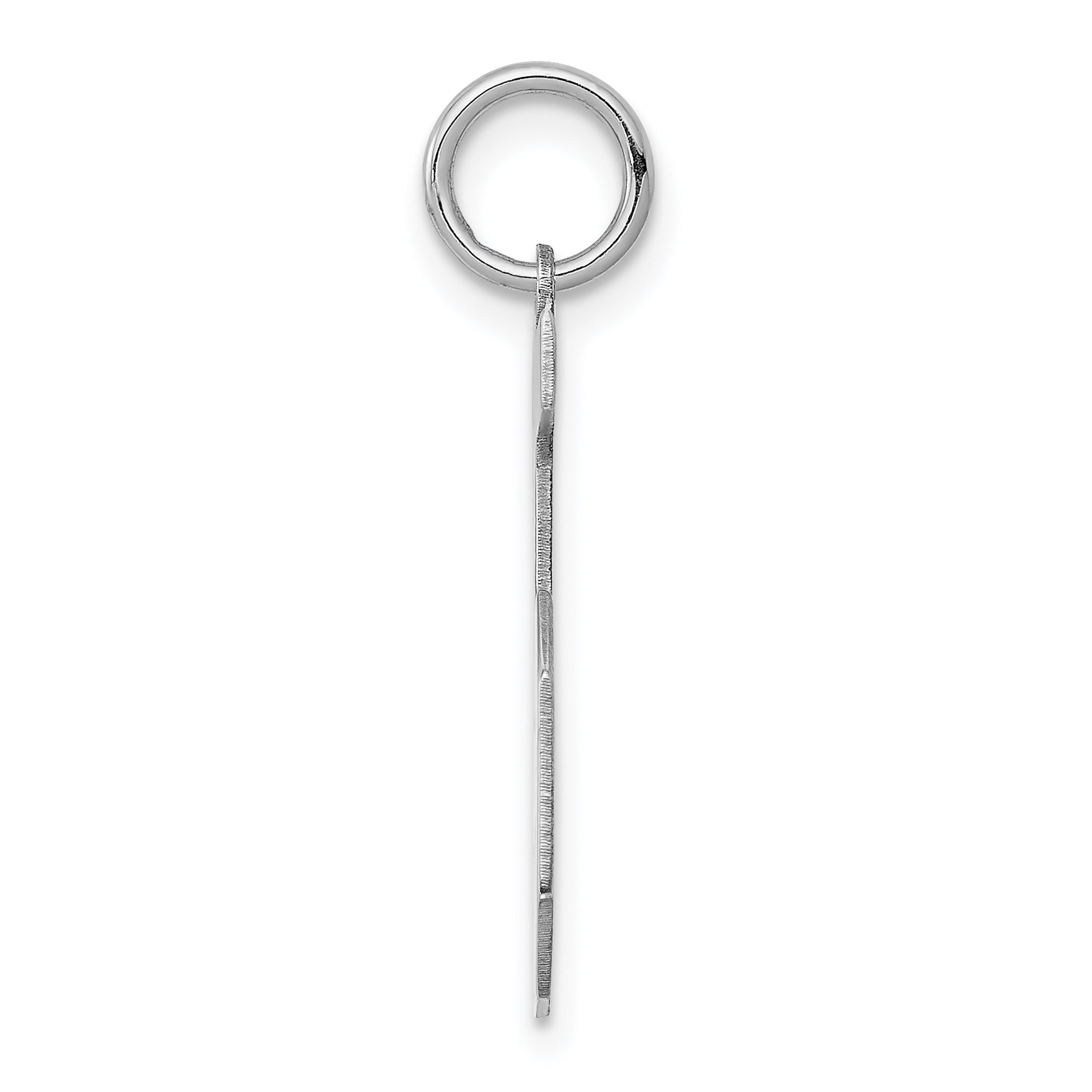 Sterling Silver/Rhodium-plated Polished Number 5 Charm Secondary image
