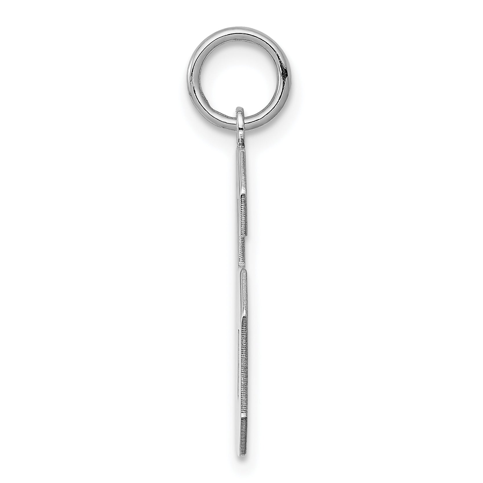 Sterling Silver/Rhodium-plated Polished Number 6 Charm Secondary image