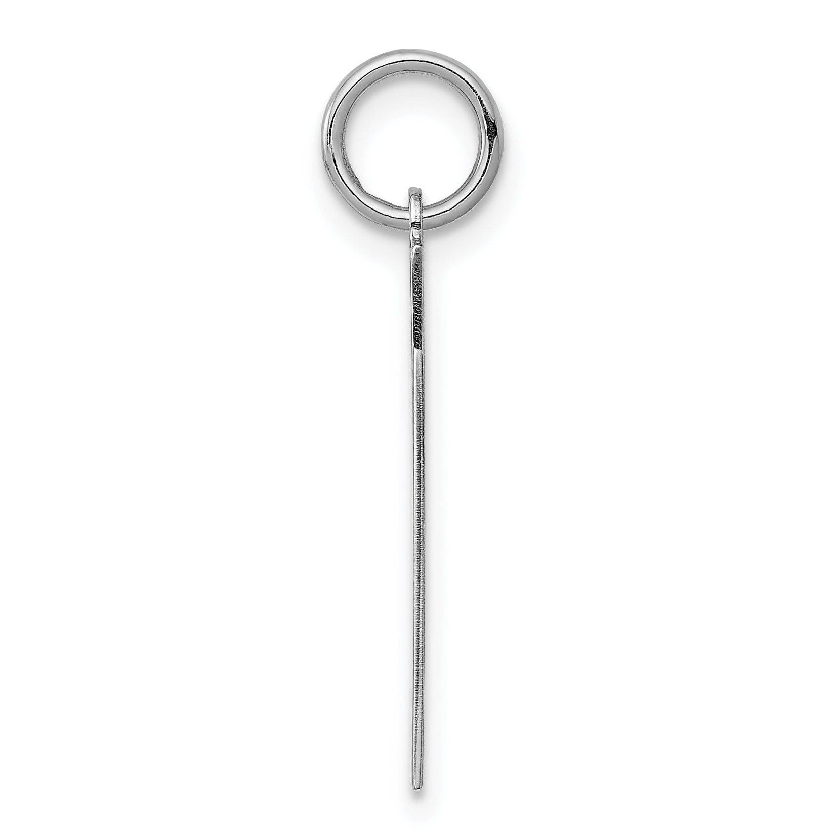Sterling Silver/Rhodium-plated Polished Number 7 Charm Secondary image