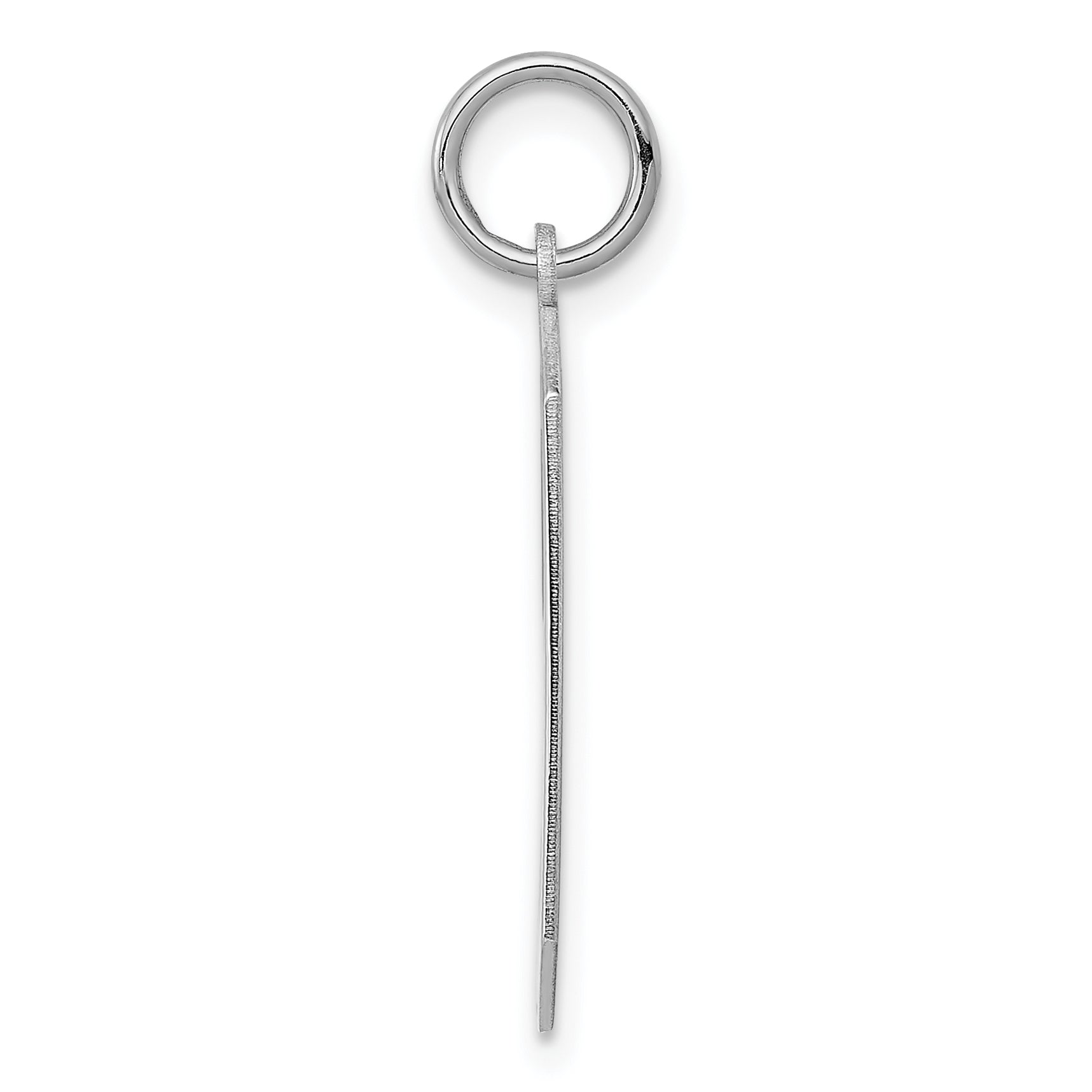 Sterling Silver/Rhodium-plated Polished Number 9 Charm Secondary image