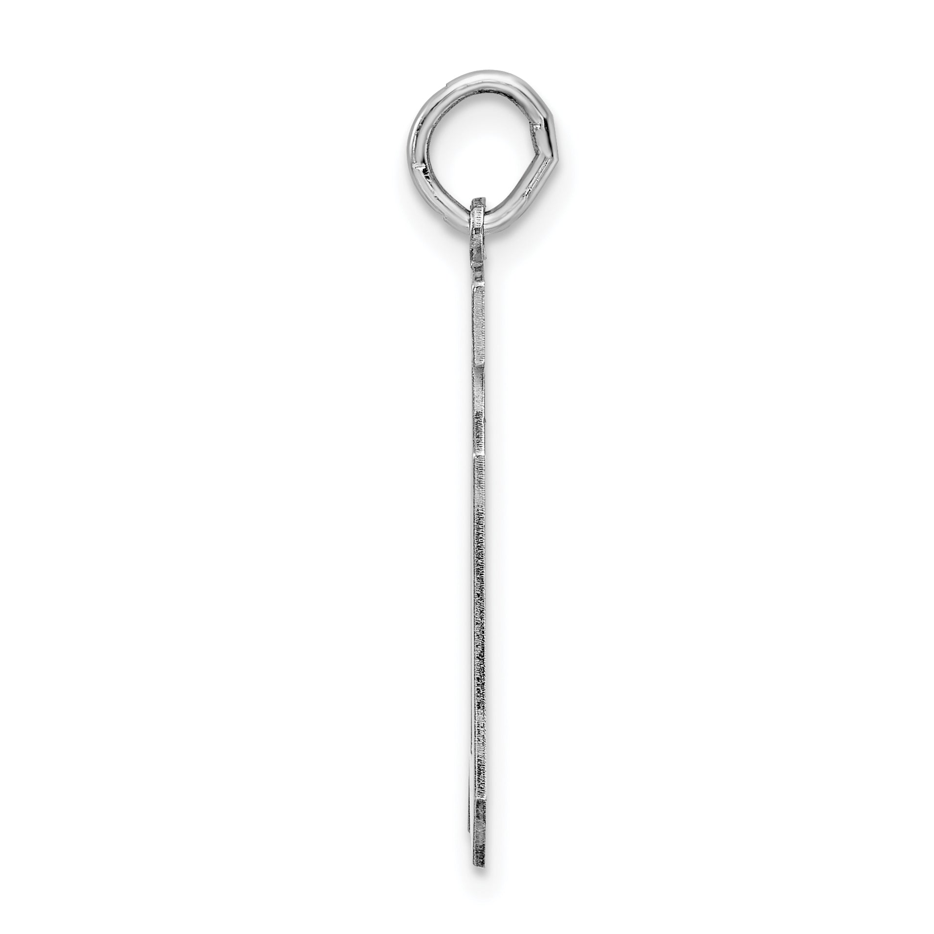 Sterling Silver/Rhodium-plated Polished Number 10 Charm Secondary image