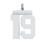 Sterling Silver/Rhodium-plated Polished Number 19 Charm