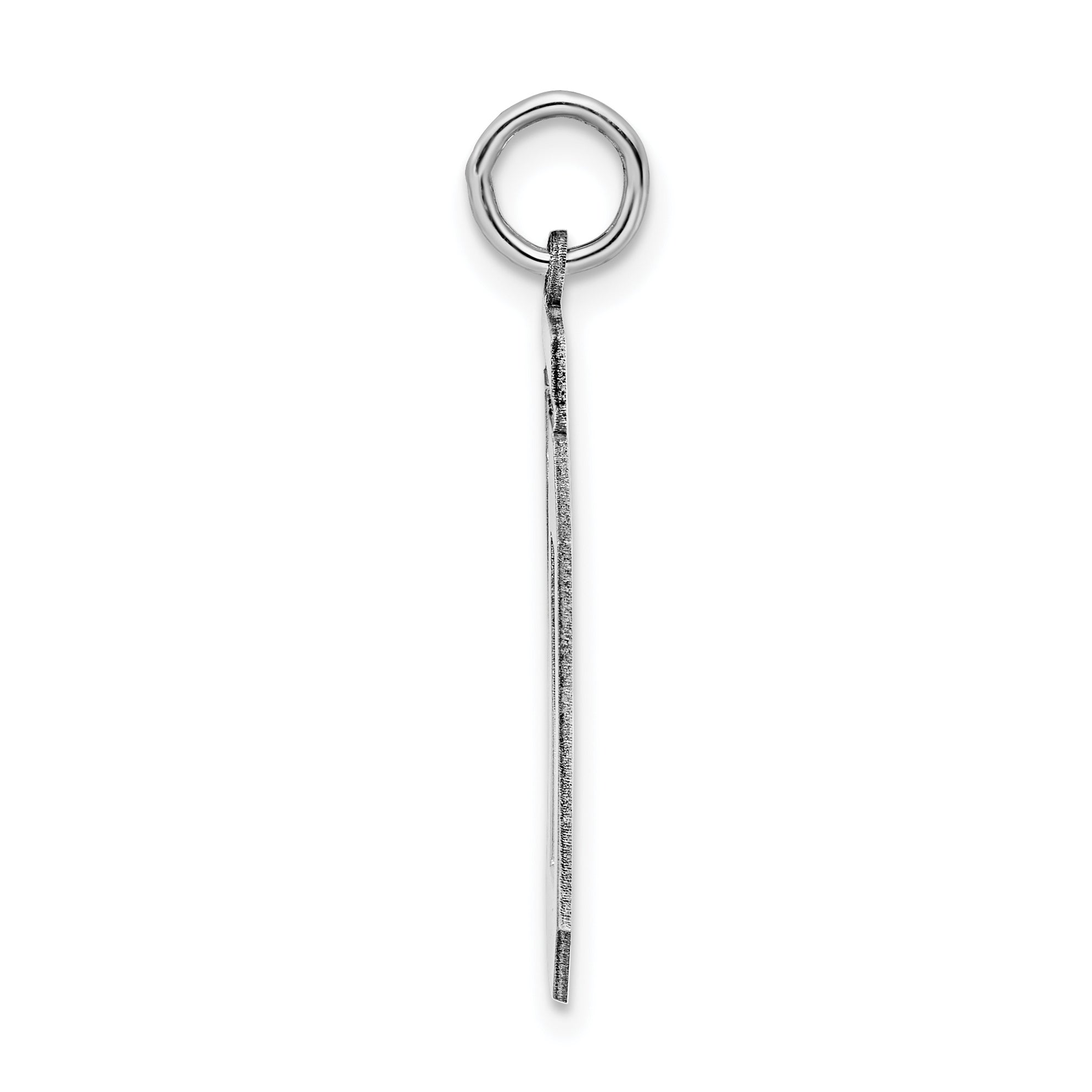 Sterling Silver Rhodium-plated Large Polished Number 20 Charm Secondary image