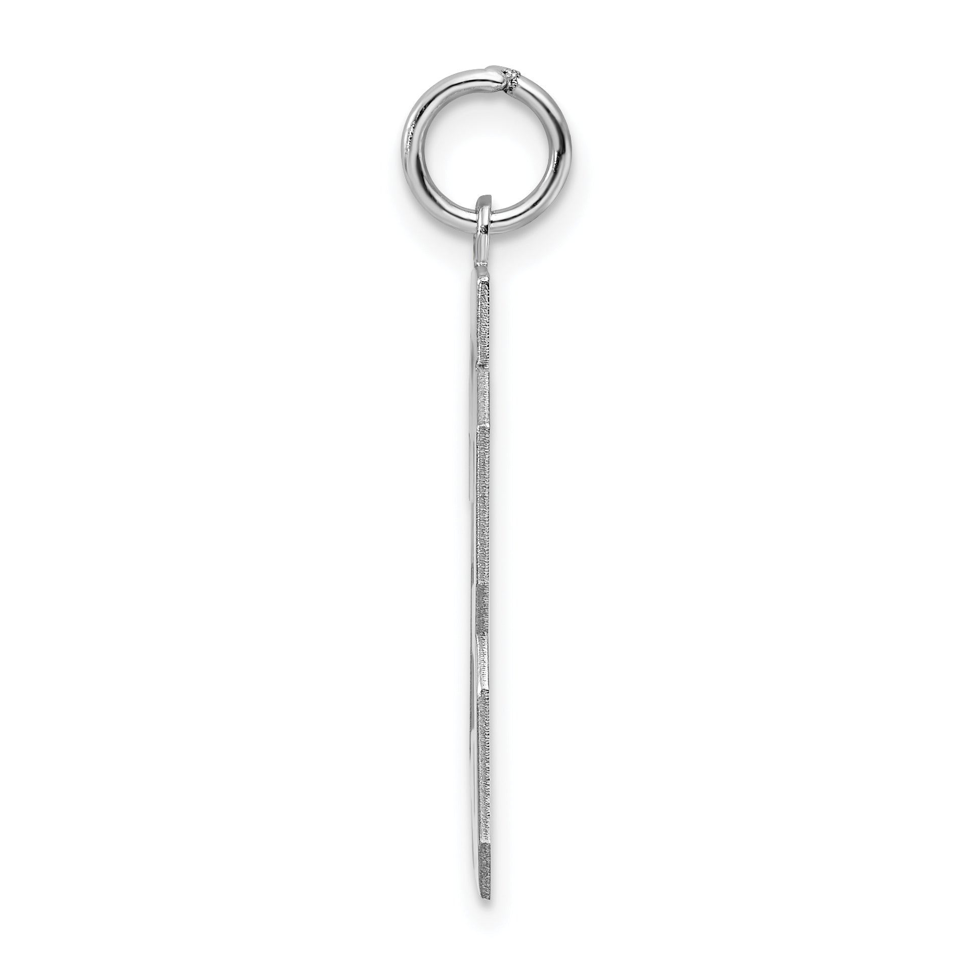 Sterling Silver Rhodium-plated Large Polished Number 23 Charm