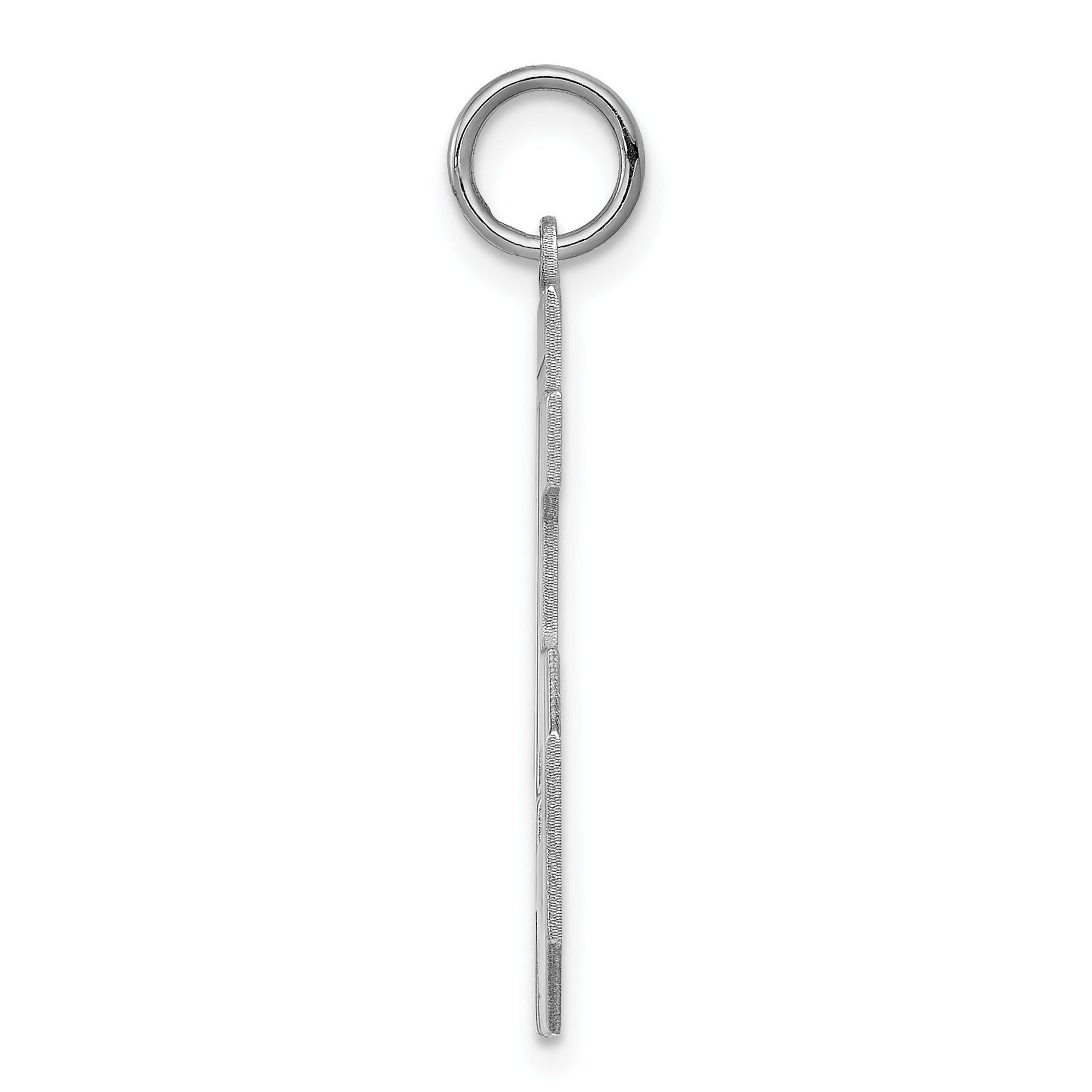 Sterling Silver/Rhodium-plated Polished Number 45 Charm