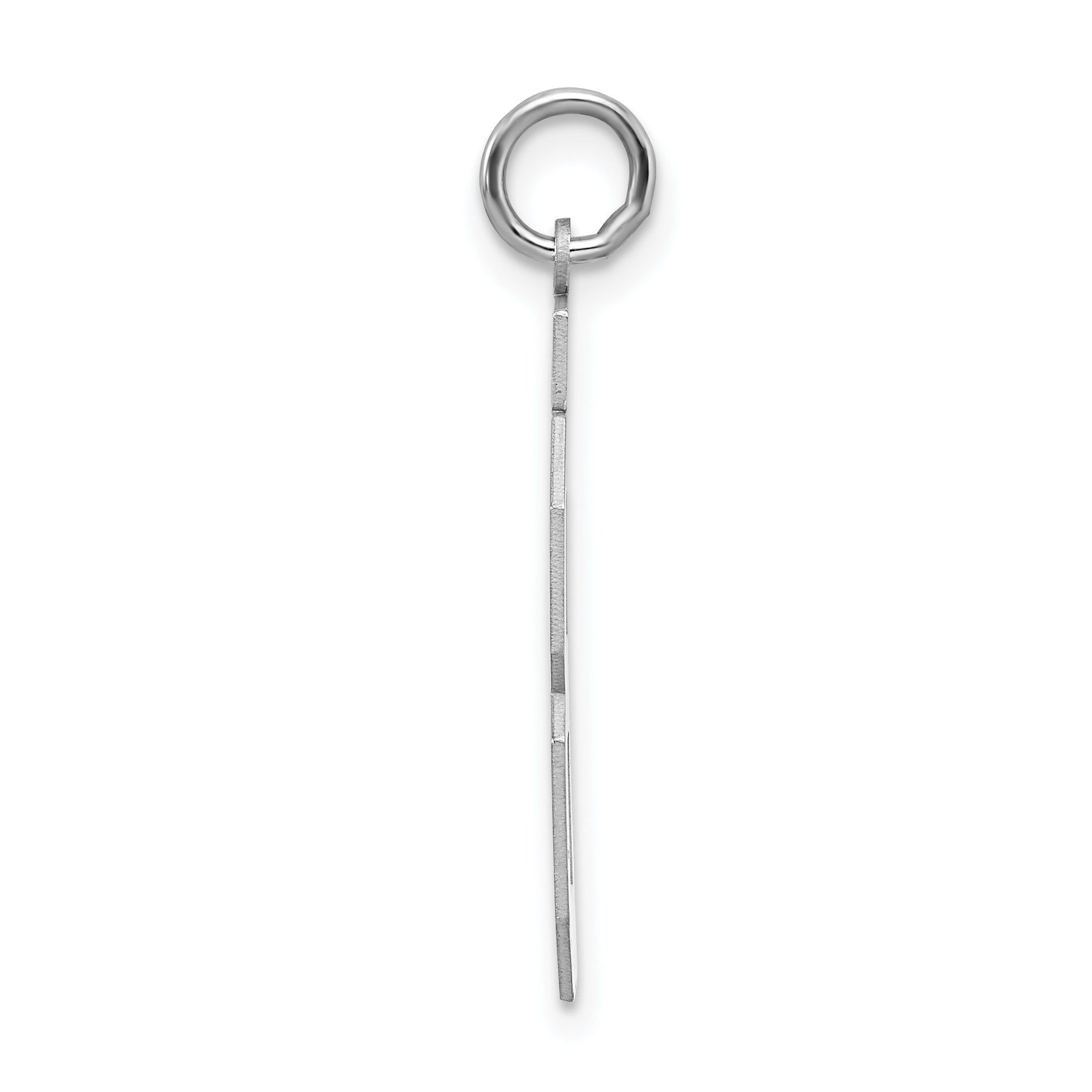 Sterling Silver Rhodium-plated Large Polished Number 48 Charm Secondary image