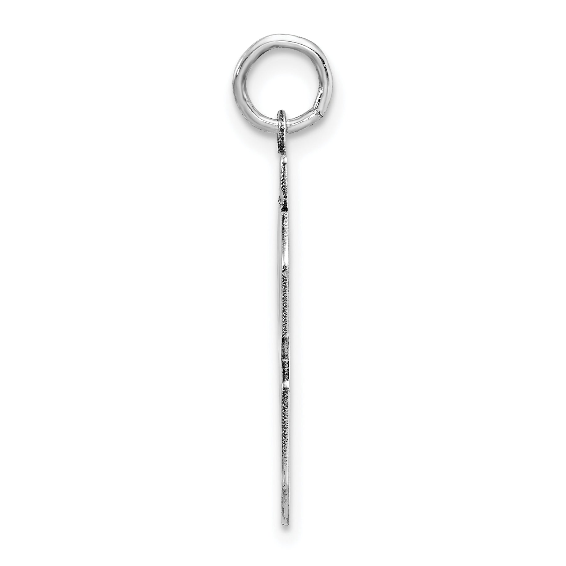 Sterling Silver Rhodium-plated Large Polished Number 58 Charm