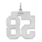 Sterling Silver Rhodium-plated Large Polished Number 58 Charm
