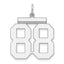 Sterling Silver/Rhodium-plated Polished Number 88 Charm