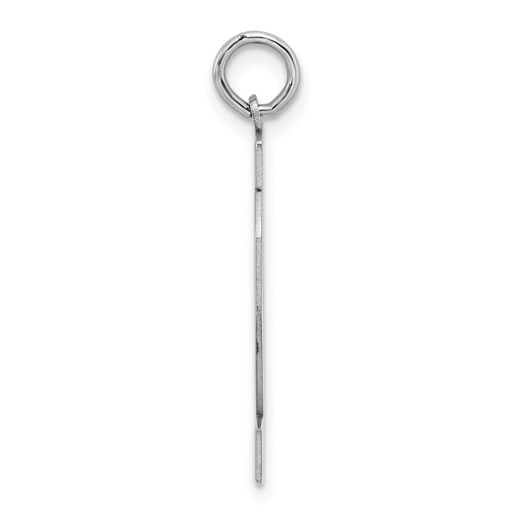 Sterling Silver Rhodium-plated Large Polished Number 92 Charm Secondary image
