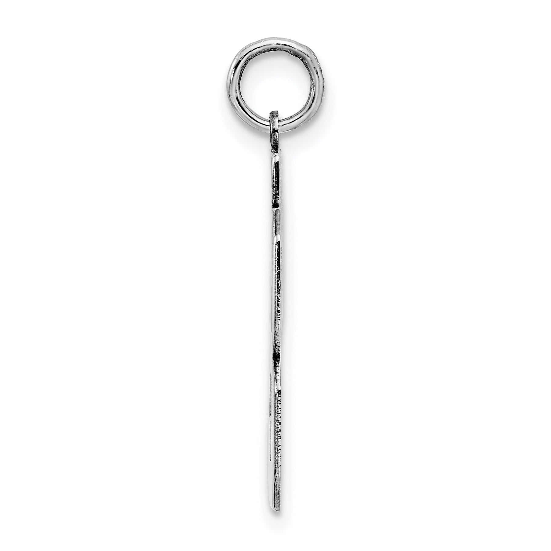 Sterling Silver Rhodium-plated Large Polished Number 93 Charm Secondary image