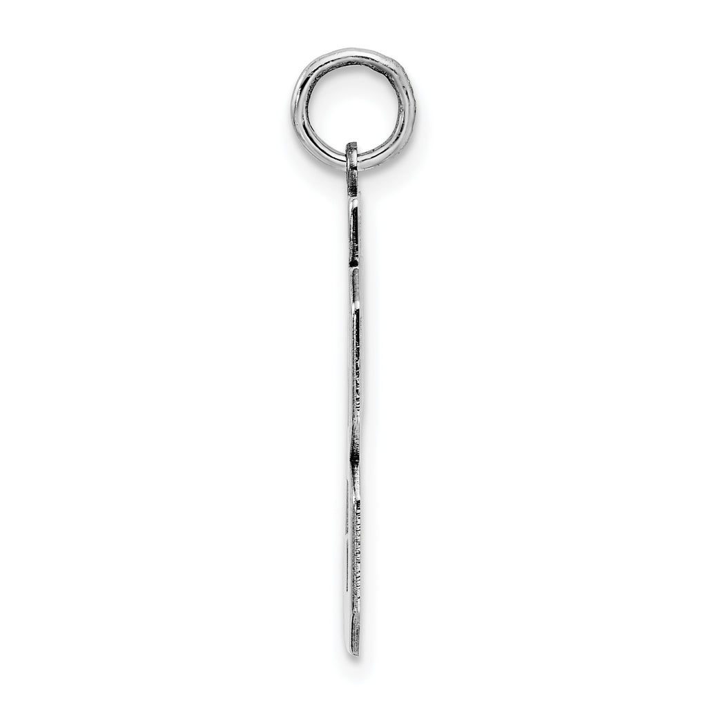 Sterling Silver Rhodium-plated Large Polished Number 93 Charm