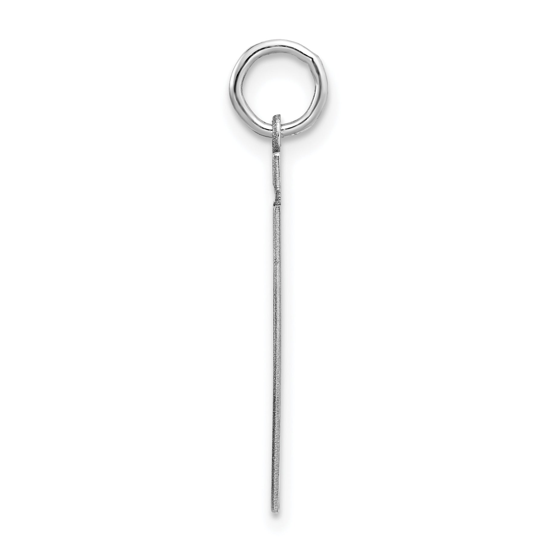Sterling Silver Rhodium-plated Large Polished Number 97 Charm Secondary image