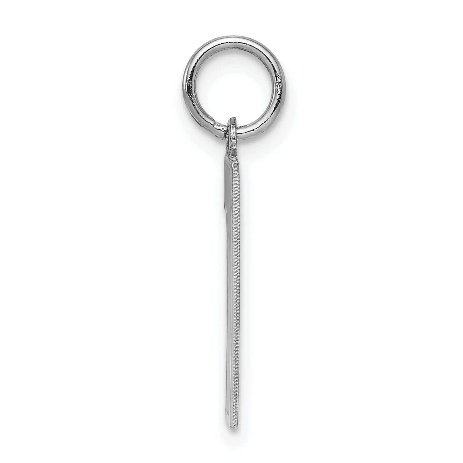 Sterling Silver/Rhodium-plated Satin Number 1 Charm Secondary image