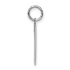 Sterling Silver/Rhodium-plated Satin Number 1 Charm