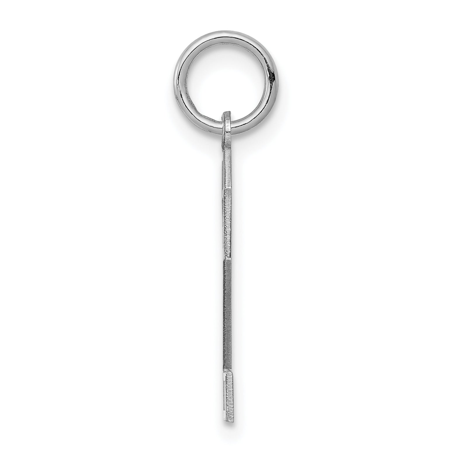 Sterling Silver/Rhodium-plated Satin Number 2 Charm Secondary image