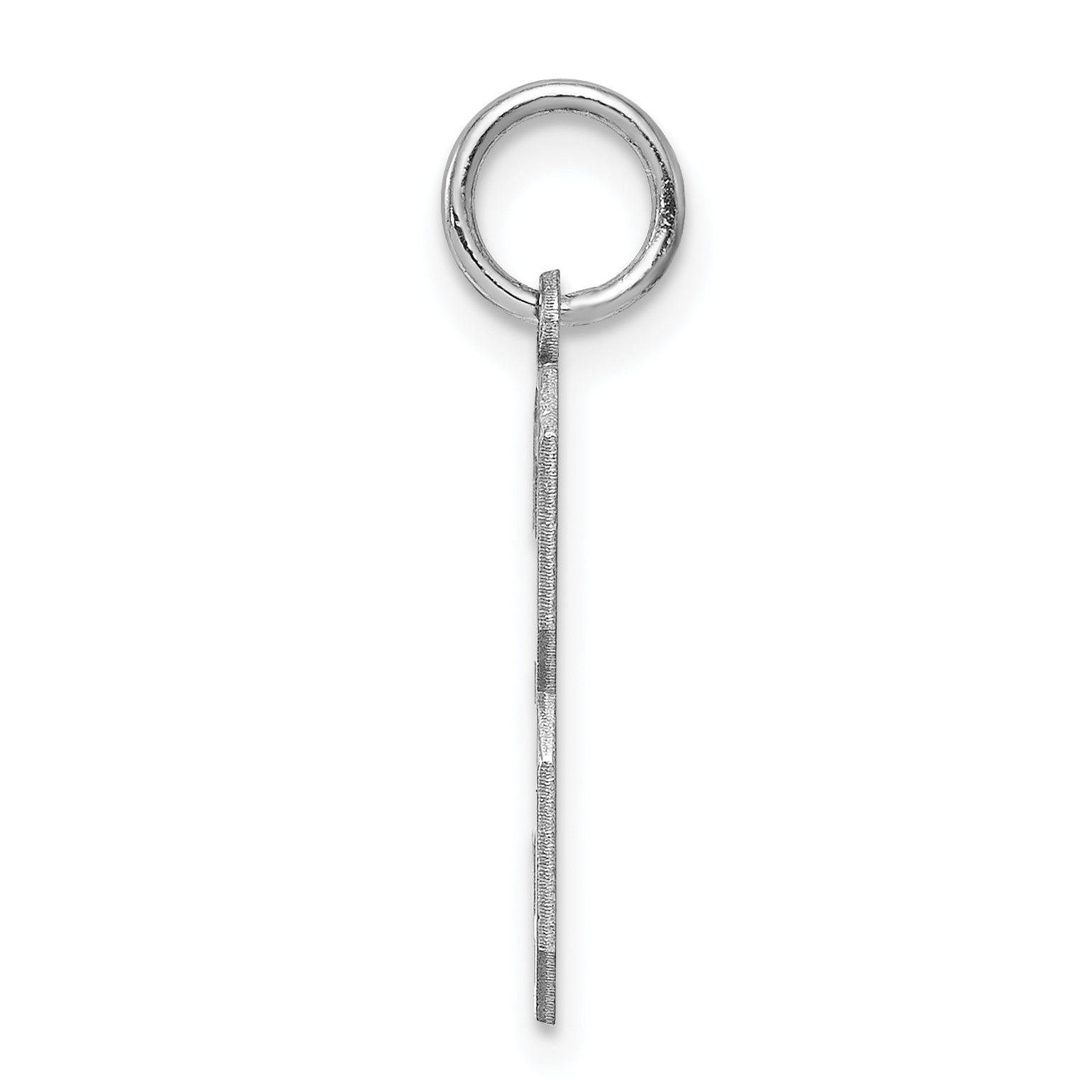 Sterling Silver/Rhodium-plated Satin Number 3 Charm Secondary image